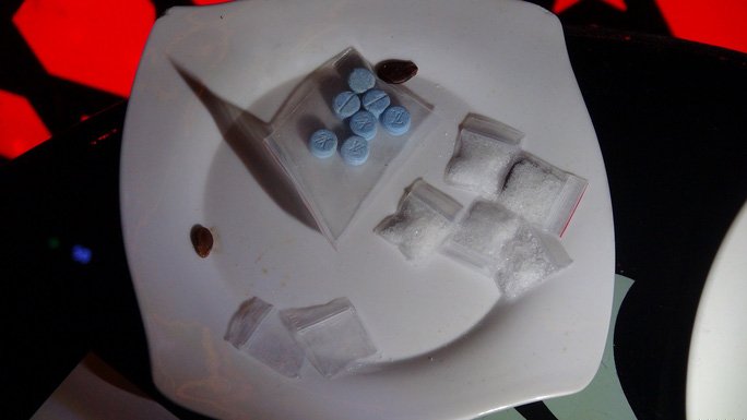 Số ma túy trong cơ sở karaoke Hưng Thịnh được phát hiện. Ảnh: T.S