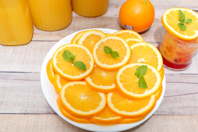 Cam Navel được chế biến thành các loại thức uống, đồ ăn.