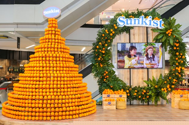 Sản phẩm cam tươi Mỹ nhập khẩu mang thương hiệu Sunkist.