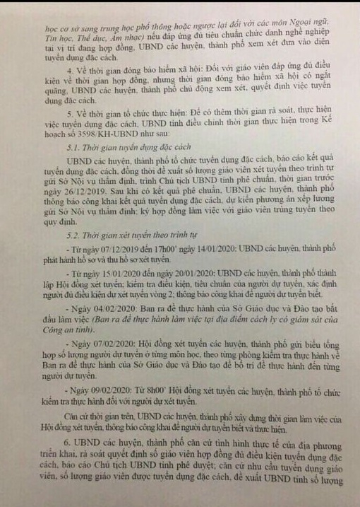 văn bản số 3867/UBND-NC về việc tuyển dụng gi&aacute;o vi&ecirc;n năm học 2019-2020.