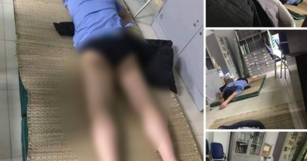 Mạng xã hội “nóng bừng” với hình ảnh “bác sĩ ôm sinh viên ngủ trong ca trực”