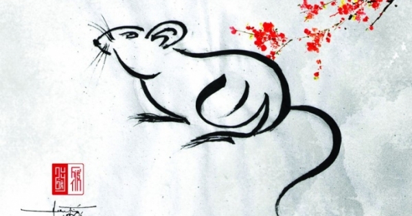 Họa tự về chuột mừng năm Canh Tý