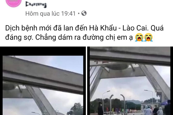 Lào Cai: Yêu cầu chủ 2 tài khoản facebook cá nhân gỡ bỏ thông tin sai sự thật về cúm virus Corona