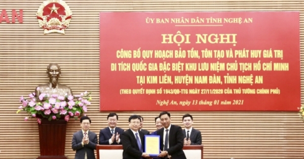 Công bố Quy hoạch bảo tồn, tôn tạo và phát huy giá trị Khu lưu niệm Chủ tịch Hồ Chí Minh tại Nghệ An