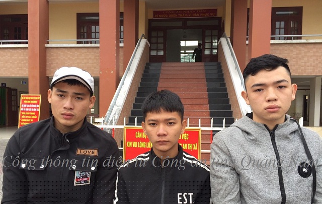 3 trong 4 đối tượng bị khởi tố, bắt tạm giam. (Ảnh: Công an Quảng Nam)