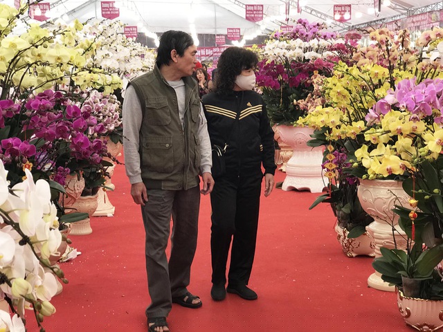 Ông Nguyễn Hải (Âu Cơ, Hà Nội) cho biết, ông thực sự choáng ngợp trước vẻ đẹp của chậu lan Hồ điệp giá 165 triệu đồng. Chậu hoa này rất hợp để ở các sảnh cơ quan, doanh nghiệp lớn, tượng trưng cho quyền lực, giàu sang và đại cát đại lợi