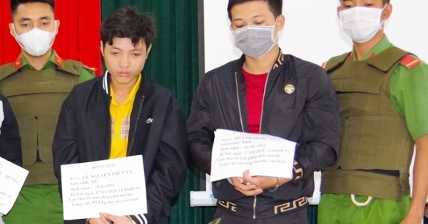 Vận chuyển 89kg ma túy, 2 đối tượng bị tóm gọn