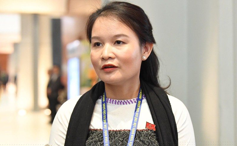 Đại biểu Hà Thị Hương (Đoàn Đại biểu tỉnh Thanh Hóa) cho biết rất xúc động và ấn tượng với phát biểu của Tổng Bí thư, Chủ tịch nước Nguyễn Phú Trọng.