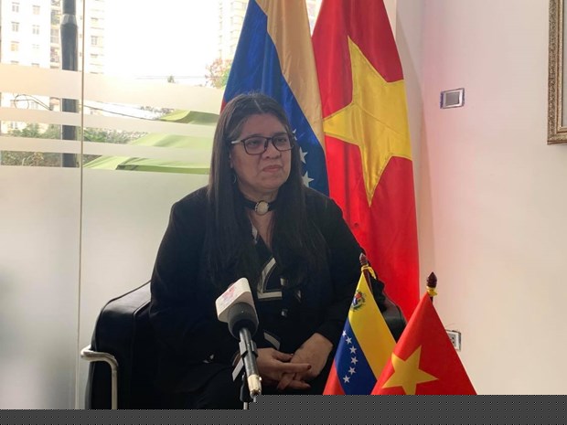Đại sứ Venezuela tại Việt Nam, bà Tatiana Josefina Pugh Moreno. (Nguồn: Vietnam+)