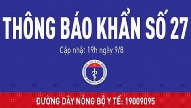 Bộ Y tế ra th&ocirc;ng b&aacute;o khẩn số 27