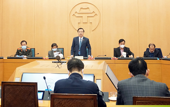 Ph&oacute; Chủ tịch UBND TP H&agrave; Nội Chử Xu&acirc;n Dũng ph&aacute;t biểu kết luận phi&ecirc;n họp.