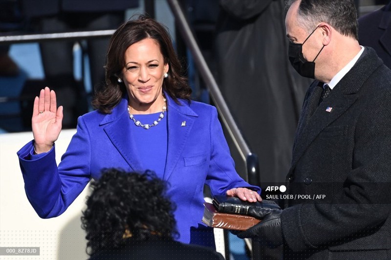 Ph&oacute; Tổng thống Kamala Harris trong Lễ nhậm chức.  