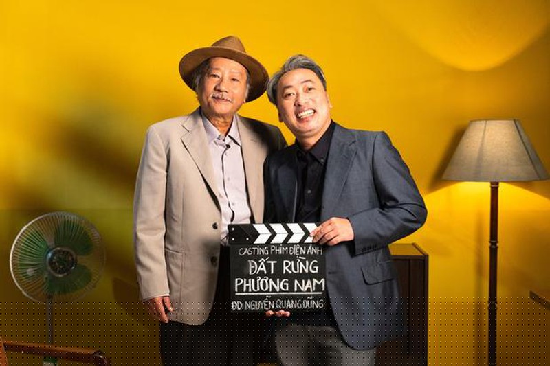 Đạo diễn Nguyễn Vinh Sơn (trái) - người từng làm nên thành công của phim truyền hình Đất phương Nam và đạo diễn Nguyễn Quang Dũng. Ảnh: NSX.