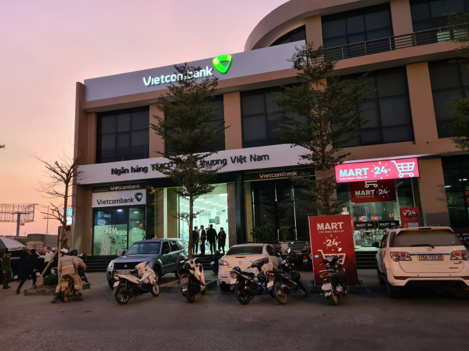 Trụ sở ngân hàng Vietcombanks trên đường Đình Vũ, phường Đông Hải 2, quận Hải An, TP Hải Phòng.