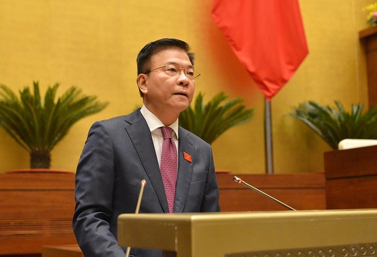 Bộ trưởng Bộ Tư pháp Lê Thành Long (Ảnh: Quốc Chính).