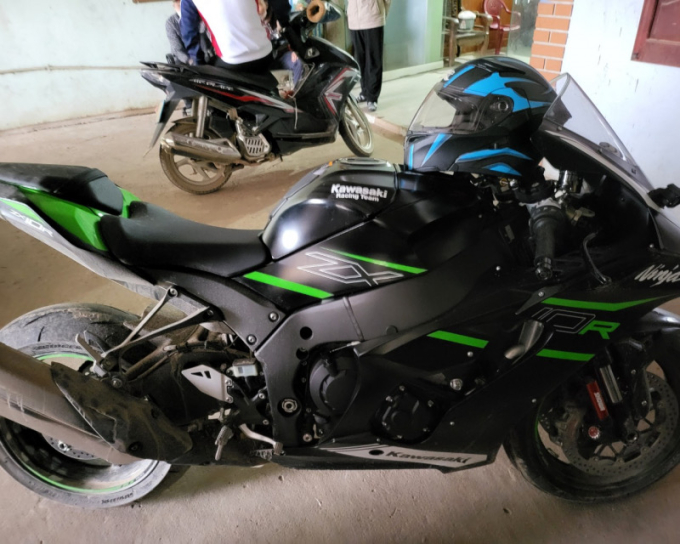 Chiếc xe máy Nam cướp của nhân viên bảo vệ.