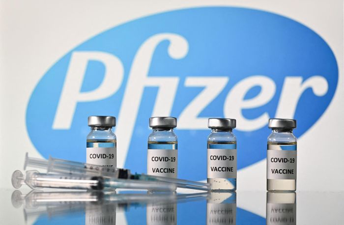 Hình ảnh minh họa vaccine phòng COVID-19 của Pfizer/BioNTech. Ảnh: AFP/TTXVN