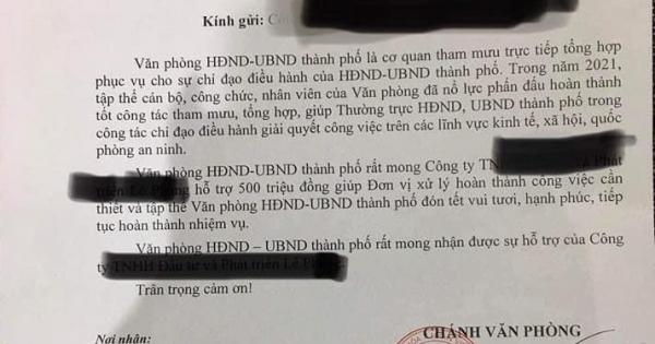 TP Thuận An trả lại 500 triệu 