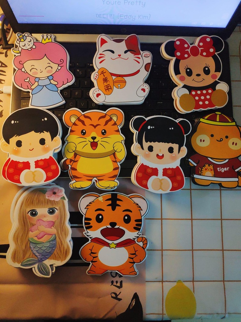 Mẫu bao lì xì hoạt hình dành cho các bạn nhỏ.