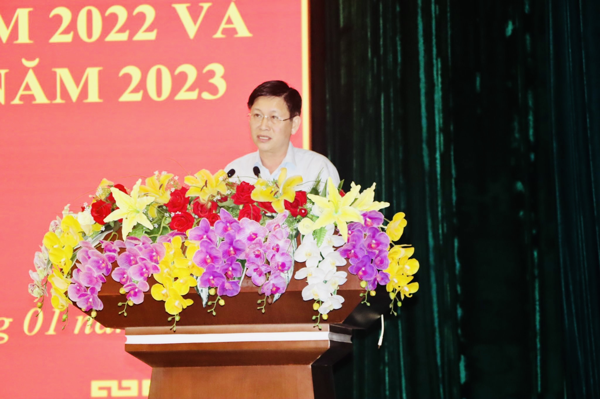 Ông Lê Ngọc Khánh - Phó Chủ tịch UBND tỉnh, phát biểu định hướng cho công tác tư pháp năm 2023 trên địa bàn tỉnh.