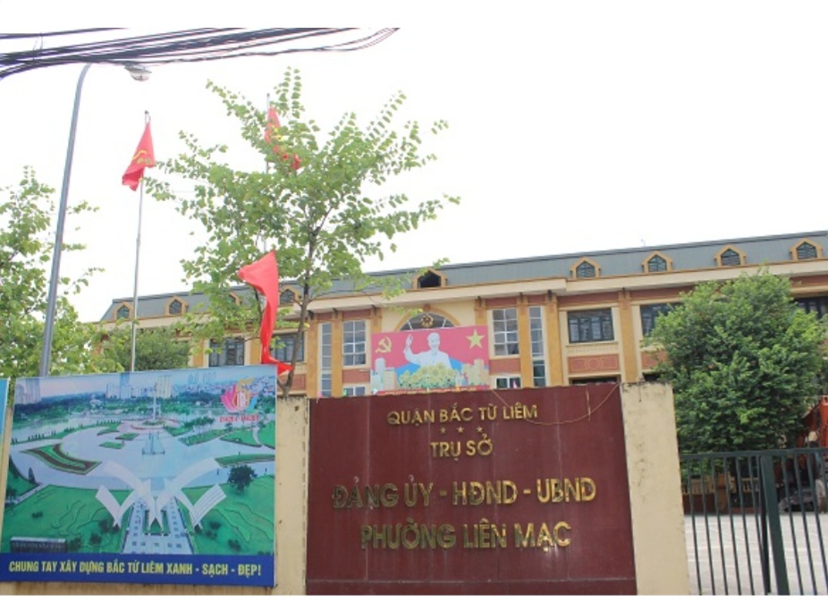 Trụ sở UBND phường Liên Mạc.