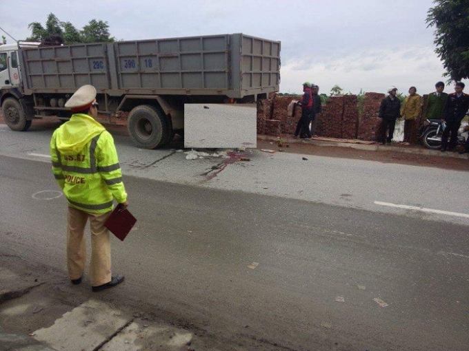 Hiện trường vụ tai nạn.