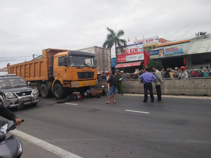 Hiện trường vụ tai nạn.