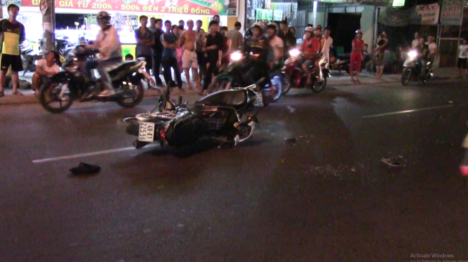 Hiện trường vụ tai nạn.