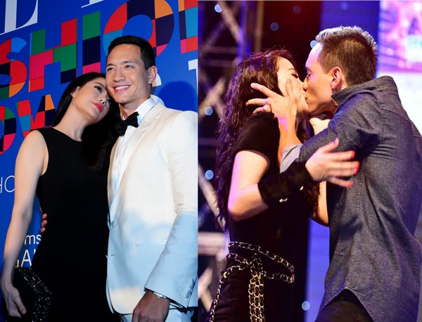 Cặp đ&ocirc;i lu&ocirc;n t&igrave;nh tứ v&agrave; trao nhau nụ h&ocirc;n nồng ch&aacute;y ngay ở chốn đ&ocirc;ng người