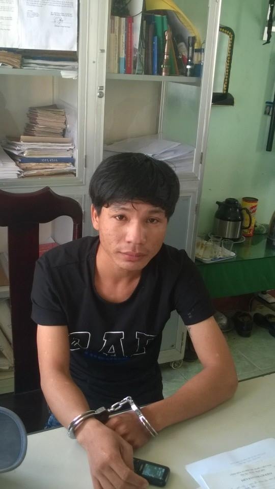 Đối tượng Nguyễn Lẹ tại cơ quan c&ocirc;ng an.