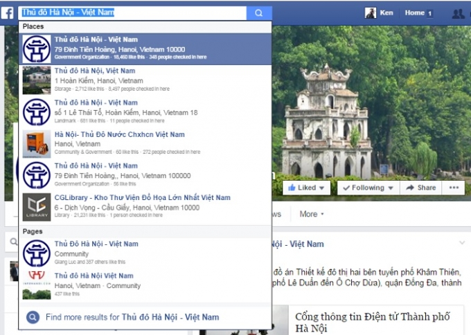 Xuất hiện nhiều trang fanpage giả mạo Ch&iacute;nh quyền H&agrave; Nội.