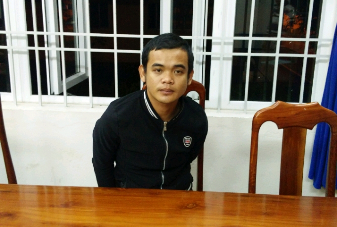 Đối tượng L&ecirc; Vĩnh Ph&uacute;c tại cơ quan c&ocirc;ng an.