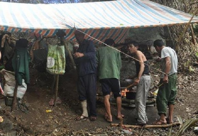 C&ocirc;ng nh&acirc;n trong l&aacute;n trại.