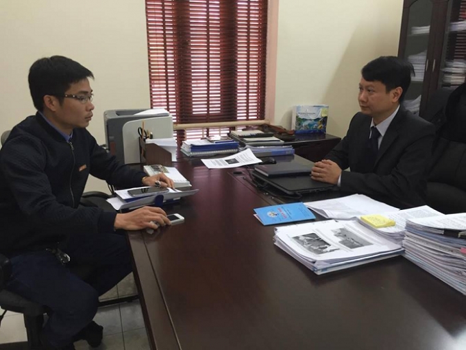 &Ocirc;ng Hồ Quang Huy l&agrave;m việc ph&oacute;ng vi&ecirc;n Phapluatplus.vn.