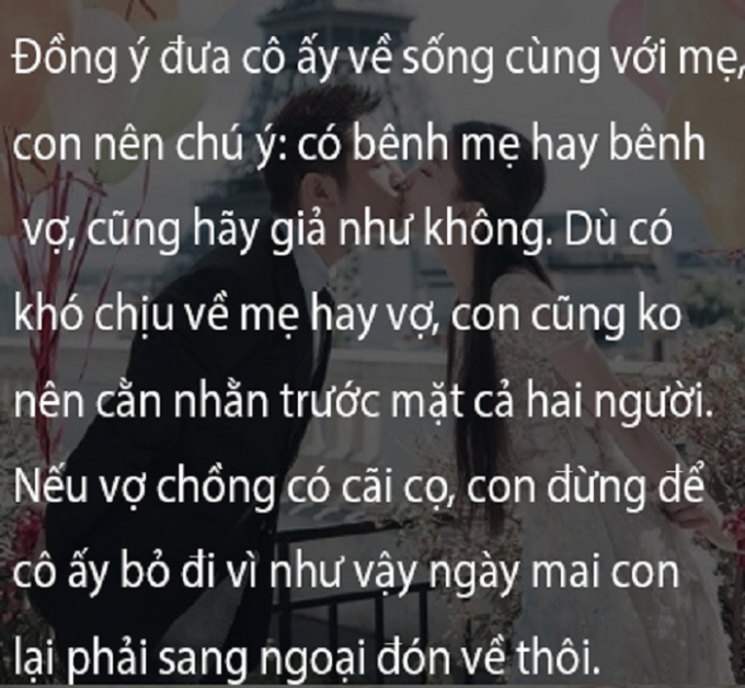 10 điều mẹ dặn con trai trước khi lấy vợ khiến d&acirc;n mạng gật g&ugrave;