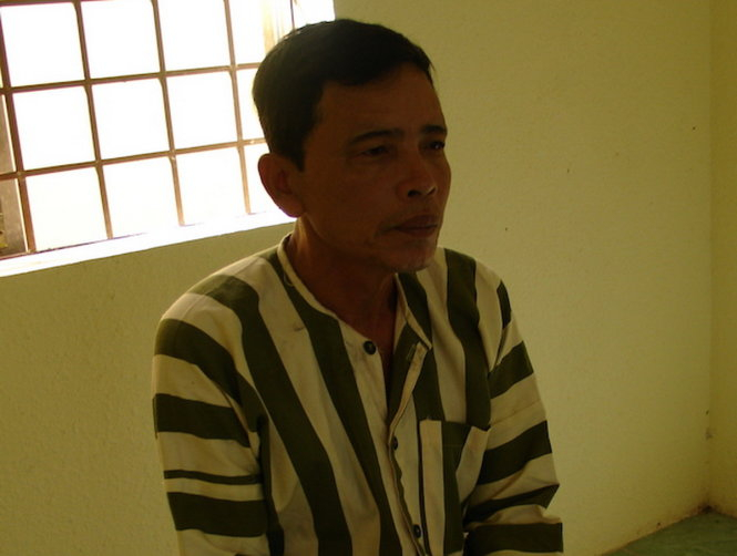 Phạm Văn đắc tại cơ quan c&ocirc;ng an (Đạt Nh&acirc;n).