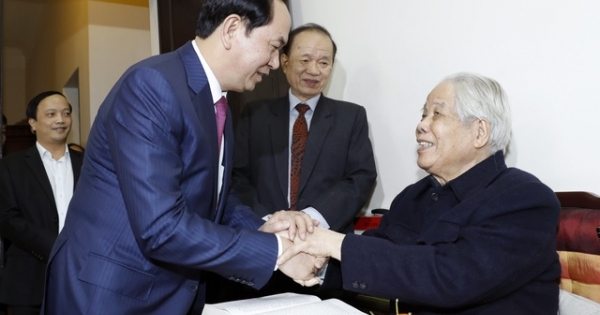 Chủ tịch nước chúc thọ nguyên Tổng Bí thư Đỗ Mười tròn 100 tuổi