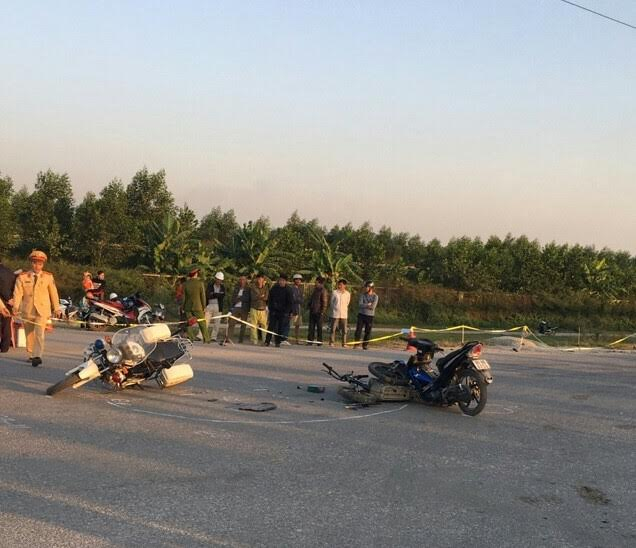 Hiện trường nơi xảy vụ tai nạn (ảnh do gia đ&igrave;nh cung cấp h&ocirc;m thực nghiệm hiện trường).