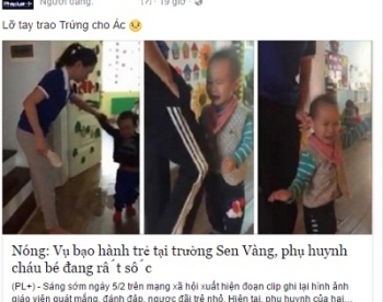 Hầu hết bạn đọc không tha thứ cho giáo viên mầm non Sen Vàng bạo hành trẻ