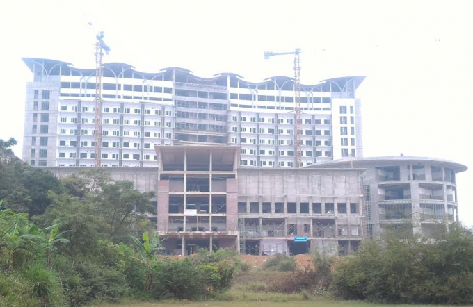 BVĐK Lạng Sơn hiện vẫn đang x&acirc;y dựng dở dang.