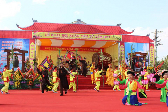 Lễ hội Y&ecirc;n Tử&nbsp;l&agrave; một lễ hội được tổ chức tại khu di t&iacute;ch lịch sử v&agrave; danh thắng Y&ecirc;n tử kể từ ng&agrave;y 10/1 đến hết th&aacute;ng 3 &Acirc;m lịch h&agrave;ng năm. Ảnh Văn Đại.
