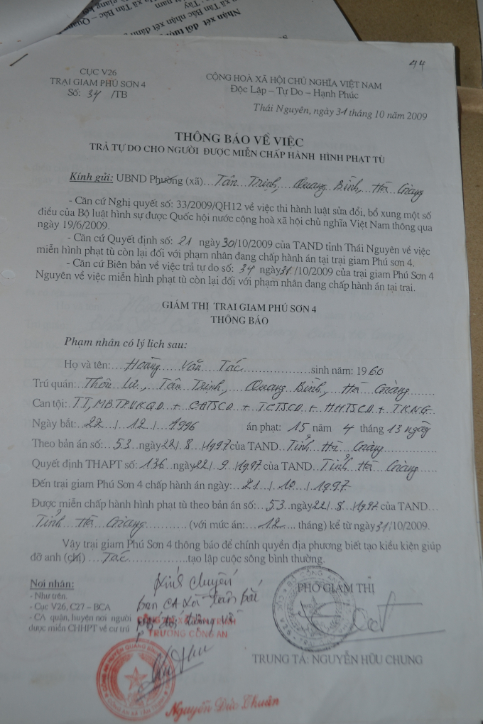 T&aacute;c vẫn nhớ về ng&agrave;y m&agrave; m&igrave;nh được trả tự do về với gia đ&igrave;nh. (Ảnh: Ph&agrave;n Gi&agrave;o Họ).