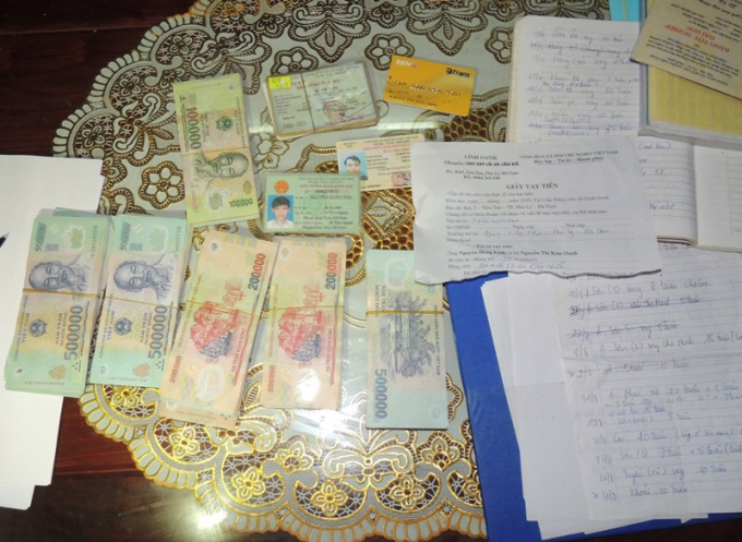 Một số vật chứng của vụ &aacute;n. (Ảnh: C&ocirc;ng an H&agrave; Nam).