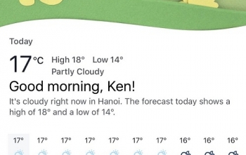 Facebook ra mắt tính năng dự báo thời tiết - Weather Greatings