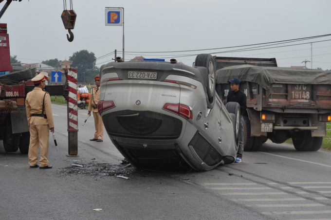 Hiện trường vụ tai nạn.