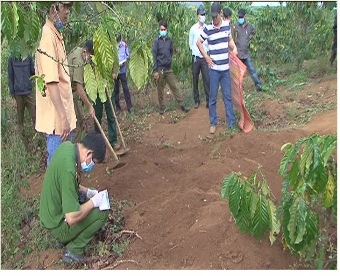 Nơi Đức ch&ocirc;n x&aacute;c nạn nh&acirc;n Vũ Văn H&agrave;nh.