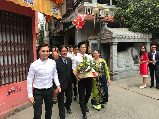 Đ&aacute;m hỏi của Th&agrave;nh Trung được tổ chức v&agrave;o s&aacute;ng 21/2 tại H&agrave; Nội. Ảnh zing.vn