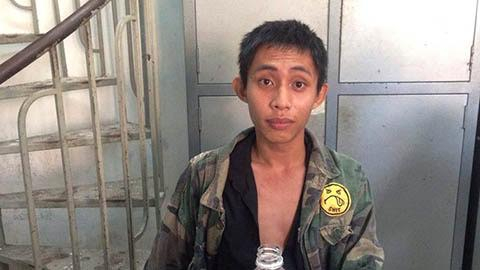 Nghi phạm Huy tại cơ quan c&ocirc;ng an. (b&aacute;o Vietnamnet)