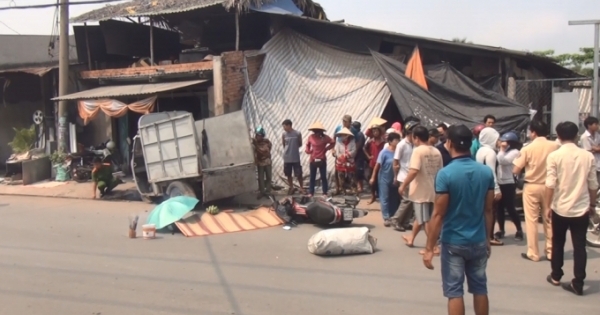 TP HCM: Tông vào xe lam, 1 người tử vong