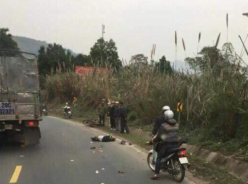 Hiện trường nơi xảy ra vụ tai nạn.